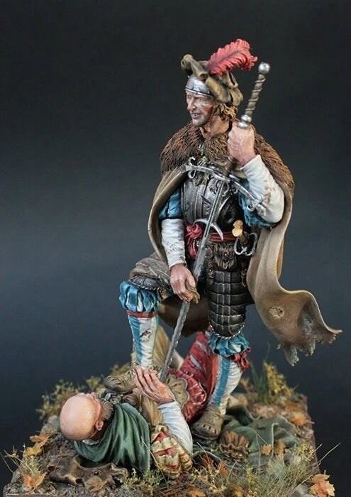 1/24 Female Warrior Set, 2 Figures, Resin Model Figure Kit, Fantasy Theme, Unassembled and Unpainted