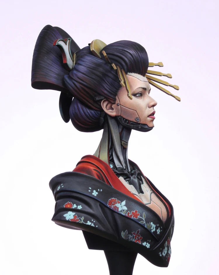 1/10 Mechanical Queen, Resin Model Bust Kit, Fantasy Theme, Unassembled and Unpainted