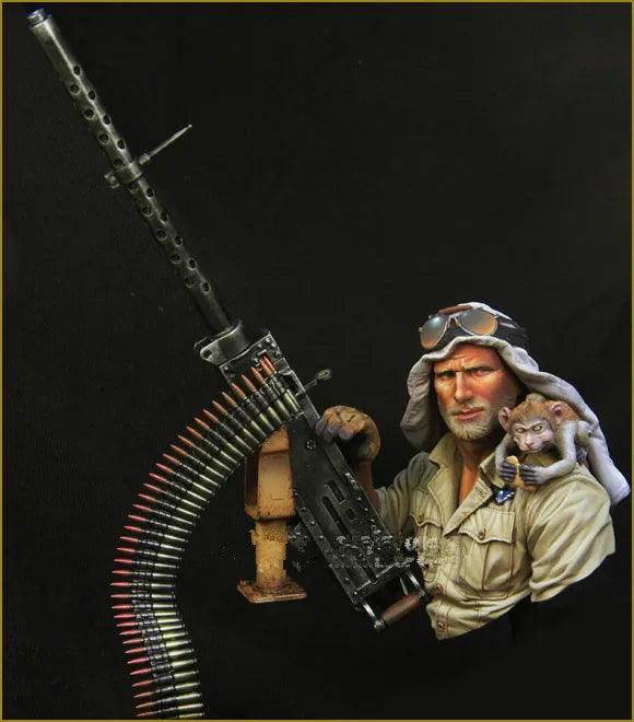 1/10 Military Soldier, Resin Model Bust Kit, Military Theme, Unassembled and Unpainted