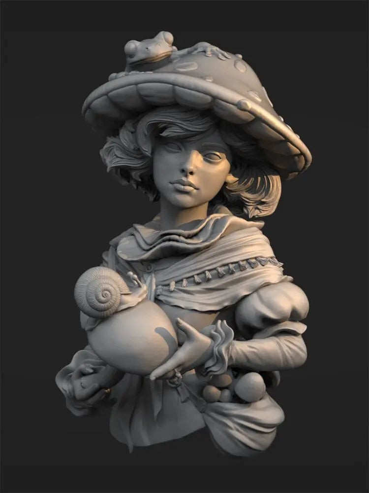 1/10 18th Century Female, Resin Model Bust Kit, Unassembled and Unpainted