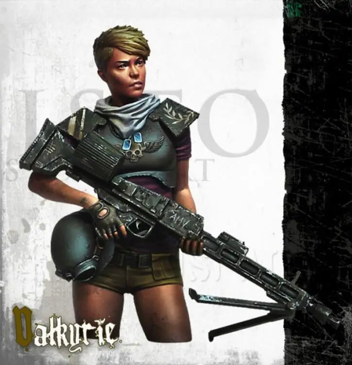 1/12 Modern Female Tactical Soldier, Resin Model Bust Kit, Sci-Fi Theme, Unassembled and Unpainted