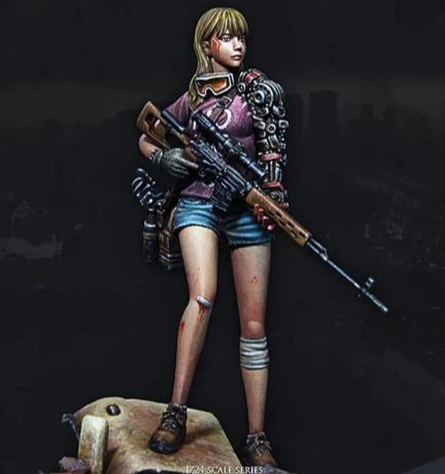 Cyberpunk Female Soldier — 1/24 Resin Figure