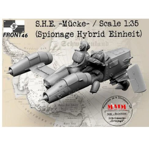 1/35 Female Pilot with Hover Bike, Resin Model Figure Kit, Sci-Fi Theme, Unassembled and Unpainted