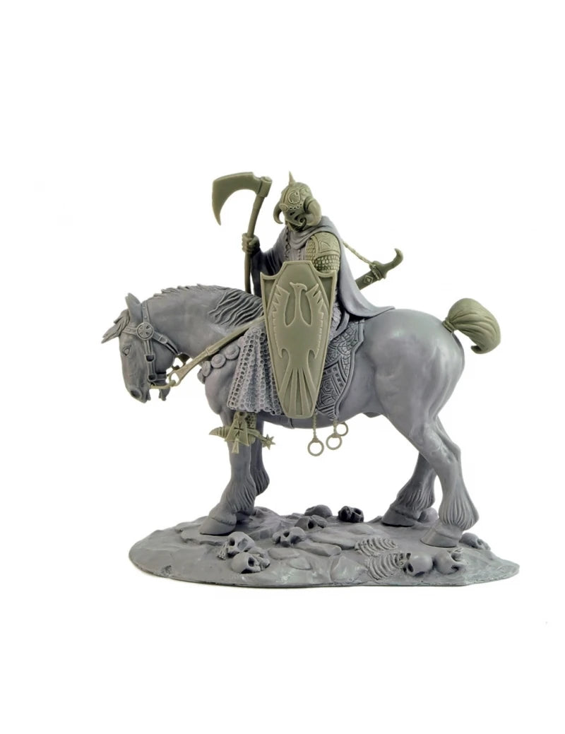 1/24 Dark Fantasy Mounted Warrior, 2 Figures, Resin Model Figure Kit, Fantasy Theme, Unassembled and Unpainted