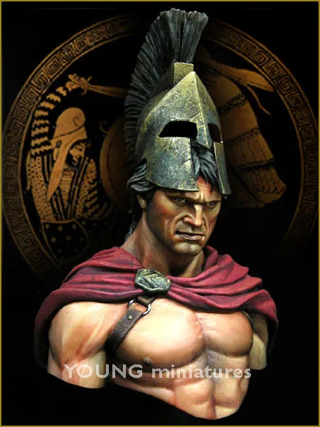 1/10 Ancient Spartan Hoplite, Resin Model Bust Kit, Unassembled and Unpainted