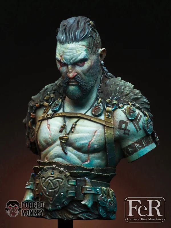 1/12 Nordic Warrior Mannaz the Rune Collector, Resin Model Bust Kit, Fantasy Theme, Unassembled and Unpainted