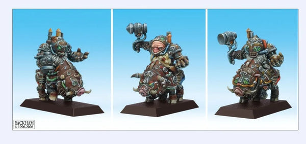 Dwarf Warriors on Sabre Mounts, 3 Figures, Resin Model Figure Kit, Fantasy Theme, Unassembled and Unpainted