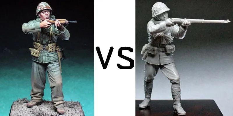 1/35 WWII German Infantryman Aiming Rifle, Resin Model Figure Kit, Unassembled and Unpainted