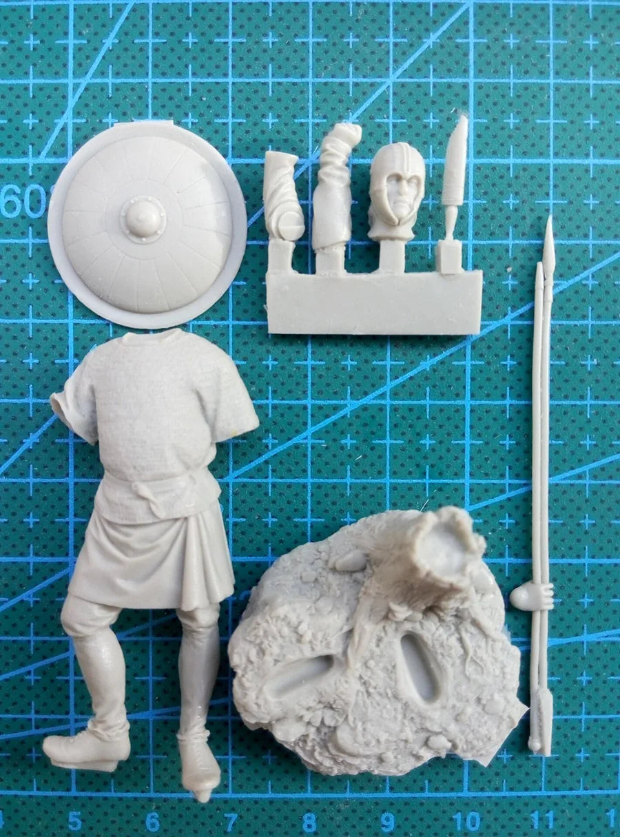 54mm Medieval Northumbrian Warrior, Resin Model Figure Kit, Unassembled and Unpainted