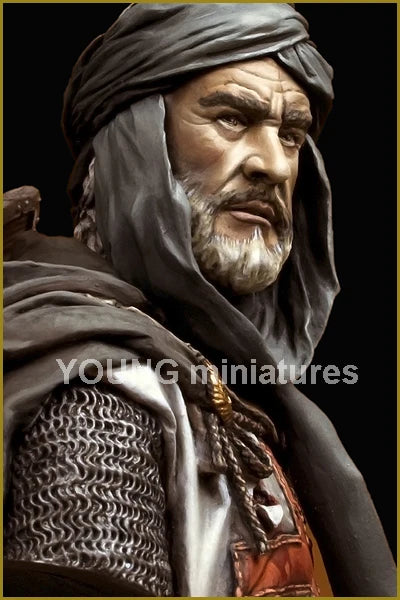 1/10 Medieval Templar Knight Crusader, Resin Model Bust Kit, Unassembled and Unpainted