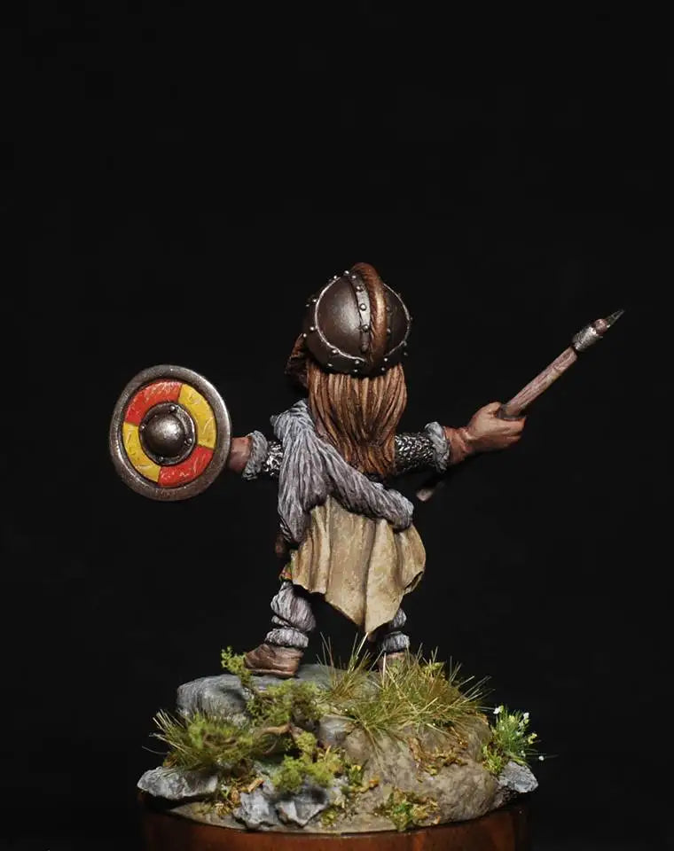 40mm Dwarf Warrior, Resin Model Figure Kit, Fantasy Theme, Unassembled and Unpainted