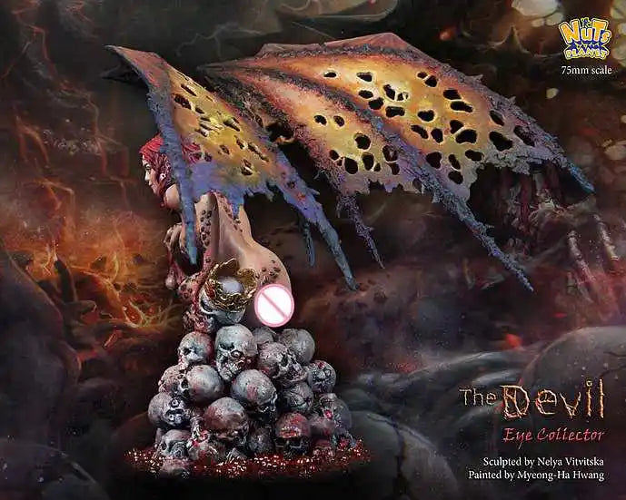 Horned Devil Woman, Resin Model Figure Kit, Fantasy Theme, Unassembled and Unpainted