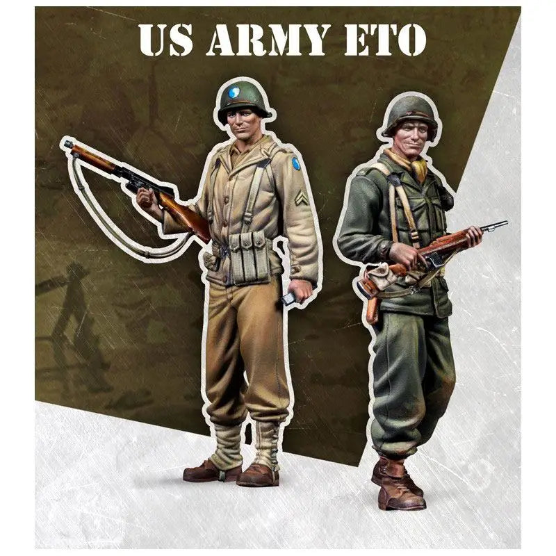 1/35 WWII German Infantry with Kar98k and MP40, 2 Figures, Resin Model Figure Kit, Unassembled and Unpainted