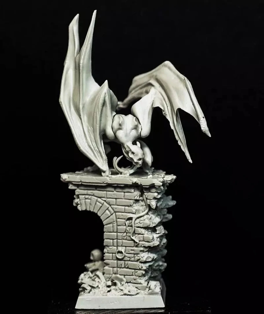 32mm Gargoyle Demon Creature, Resin Model Figure Kit, Fantasy Theme, Unassembled and Unpainted