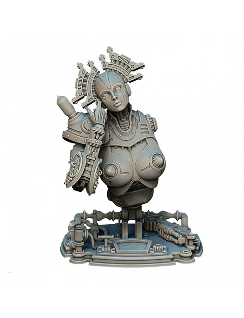 1/16 Female Warrior, Resin Model Bust Kit, Fantasy Theme, Unassembled and Unpainted