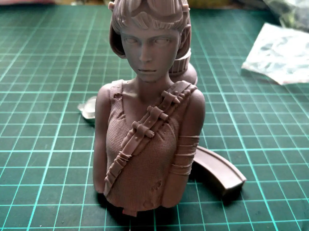 Female Survivor, Resin Model Bust Kit, Fantasy Theme, Unassembled and Unpainted