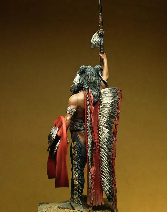 90mm Tribal Warrior, Resin Model Figure Kit, Fantasy Theme, Unassembled and Unpainted