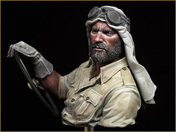 1/10 WWI Pilot, Resin Model Bust Kit, Unassembled and Unpainted