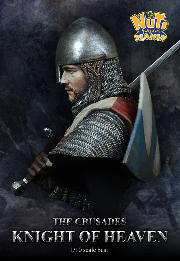 1/10 Medieval Crusader Knight with Greatsword and Surcoat, Resin Model Figure Kit, Unassembled and Unpainted