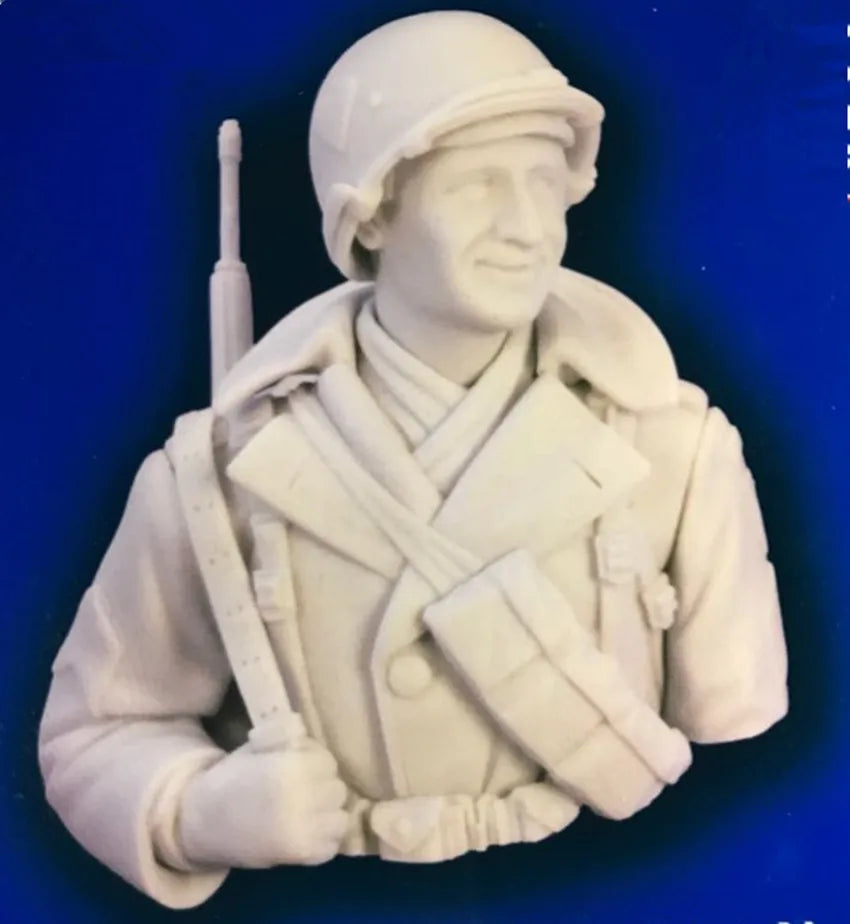 1/16 WWII Soldier, Resin Model Bust Kit, Unassembled and Unpainted