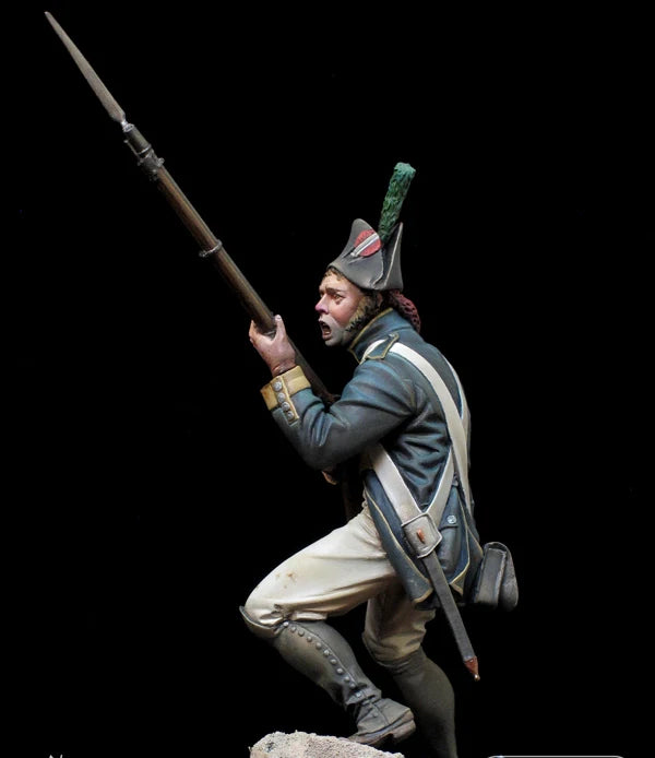 75mm Napoleonic Infantryman, Resin Model Figure Kit, Unassembled and Unpainted