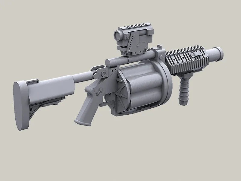 1/35 Modern M32 Multiple Grenade Launcher & Trijicon RX01, Resin Model Accessory Kit, Unpainted