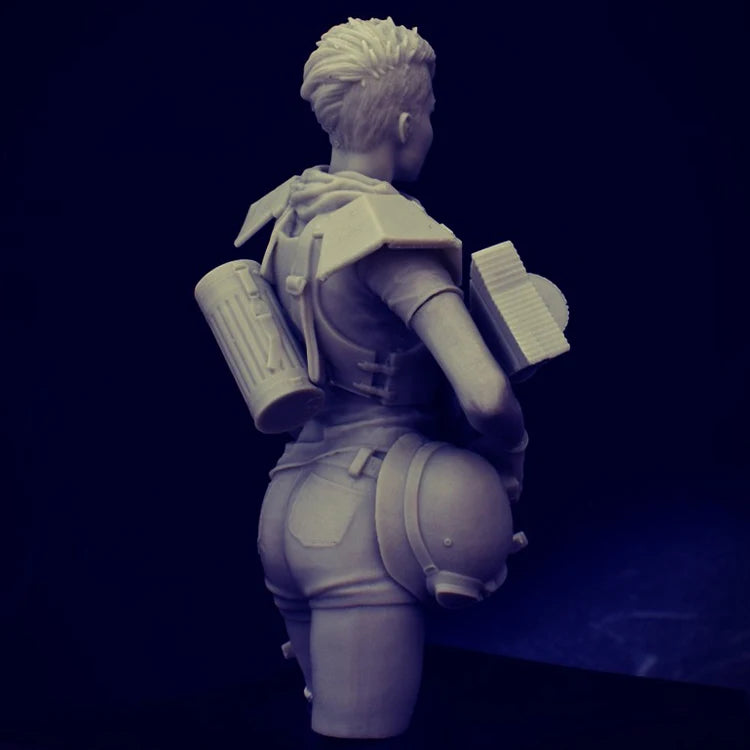 1/12 Modern Female Tactical Soldier, Resin Model Bust Kit, Sci-Fi Theme, Unassembled and Unpainted