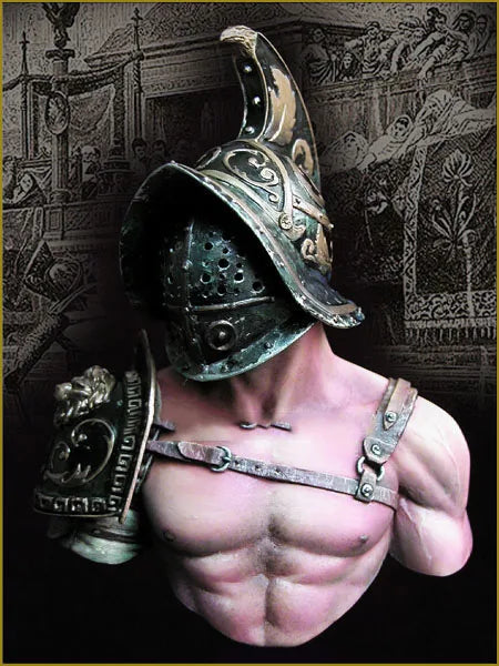 1/10 Ancient Rome Gladiator, Resin Model Bust Kit, Unassembled and Unpainted