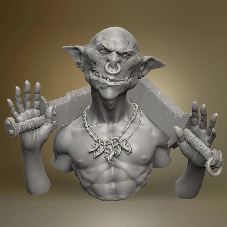 1/12 Alien Creature, Resin Model Bust Kit, Sci-Fi Theme, Unassembled and Unpainted