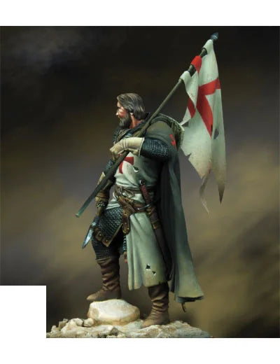 75mm Medieval Knight of the Cross, Resin Model Figure Kit, Unassembled and Unpainted