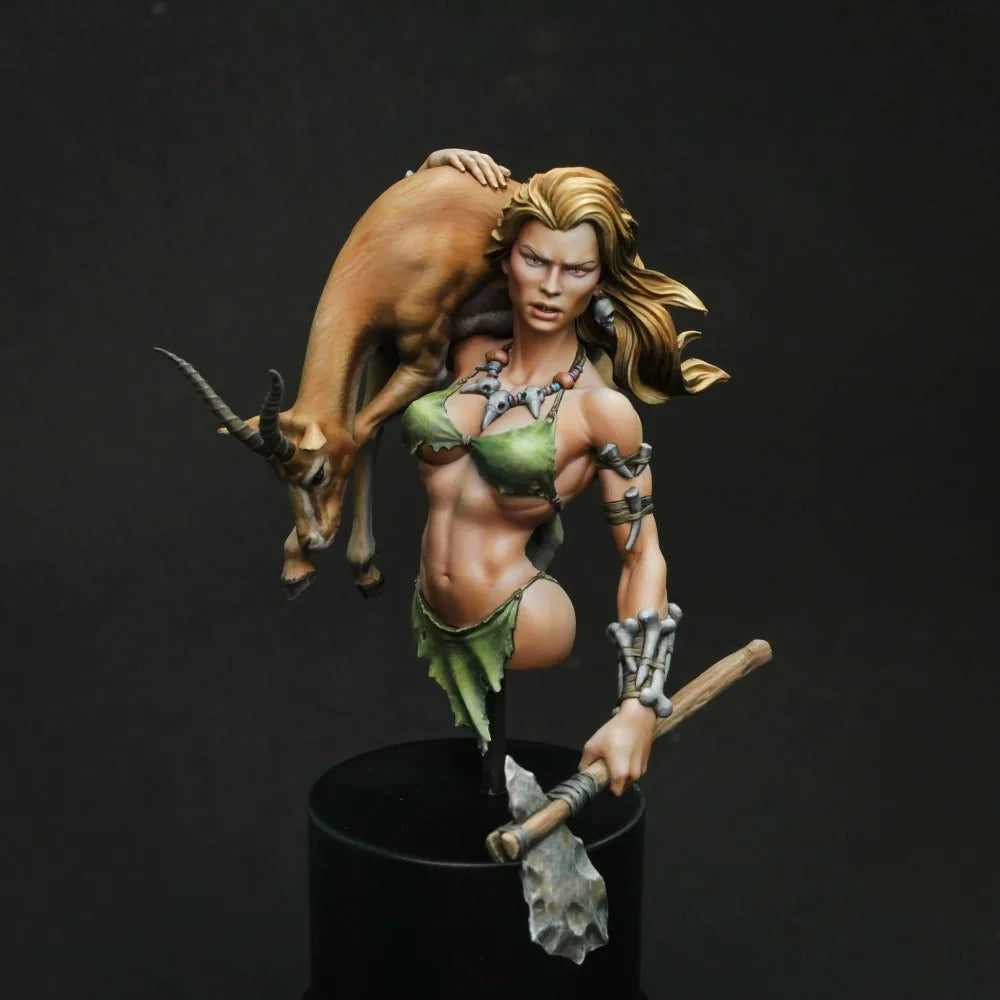 1/10 Female Warrior Sorceress, Resin Model Bust Kit, Fantasy Theme, Unassembled and Unpainted