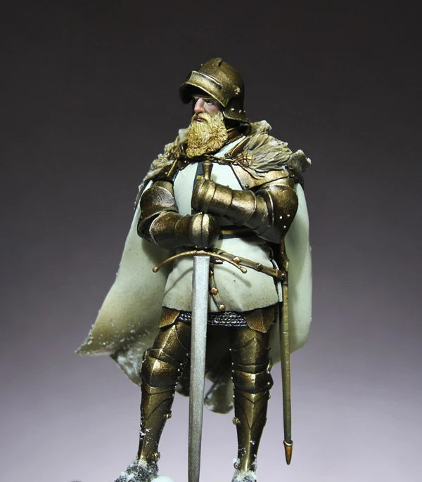 75mm Medieval Teutonic Knight, Resin Model Figure Kit, Unassembled and Unpainted