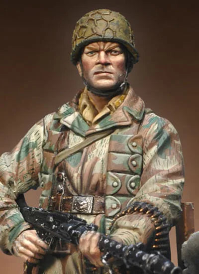 1/18 WWII German Fallschirmjäger, Resin Model Figure Kit, Unassembled and Unpainted