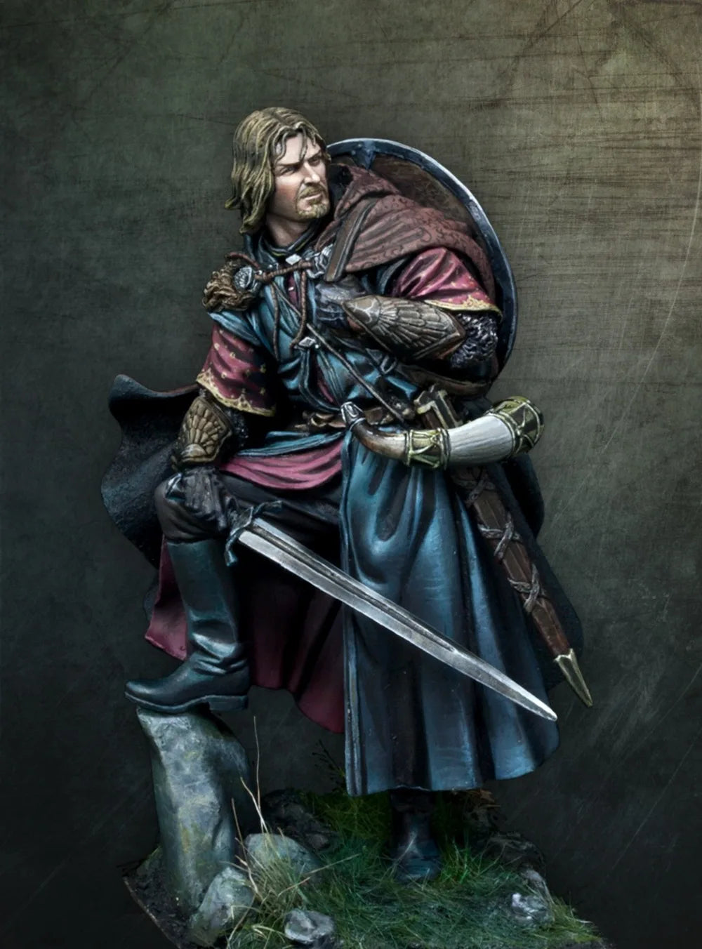 70mm Medieval Fantasy Warrior, Resin Model Figure Kit, Fantasy Theme, Unassembled and Unpainted
