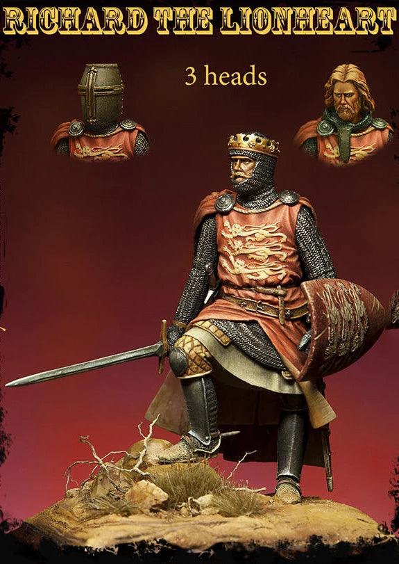 75mm Medieval Richard the Lionheart, Resin Model Figure Kit, Unassembled and Unpainted