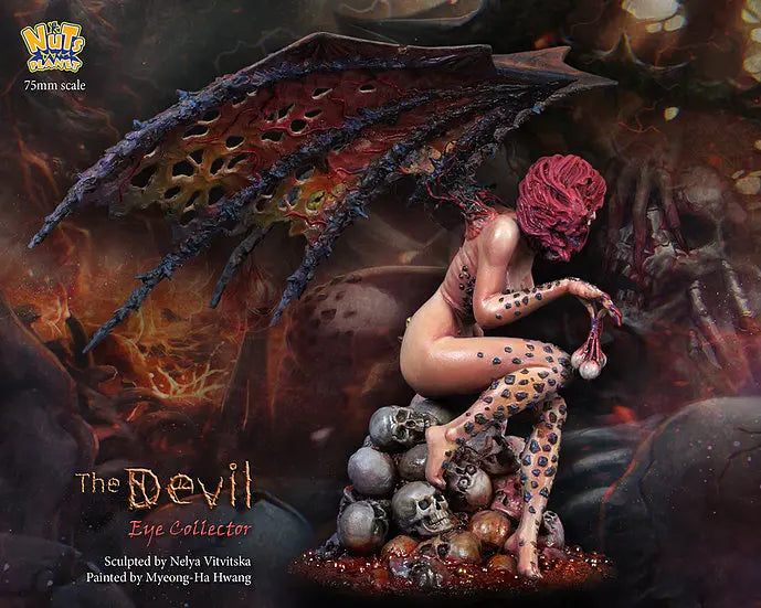 Horned Devil Woman, Resin Model Figure Kit, Fantasy Theme, Unassembled and Unpainted