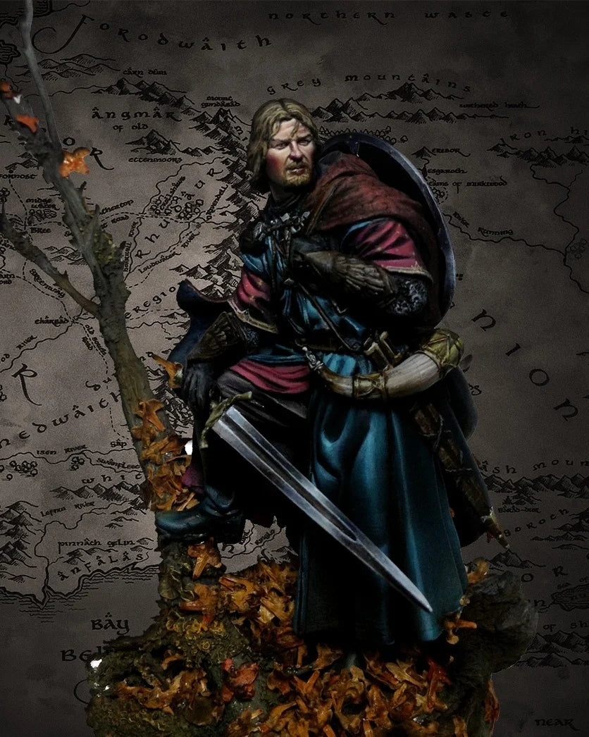 70mm Medieval Fantasy Warrior, Resin Model Figure Kit, Fantasy Theme, Unassembled and Unpainted