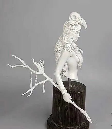 1/10 Female Character, Resin Model Bust Kit, Anime Theme, Unassembled and Unpainted