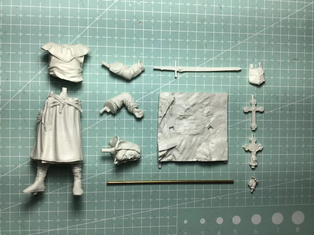 75mm Medieval Fantasy Warriors, 5 Figures, Resin Model Figure Kit, Unassembled and Unpainted