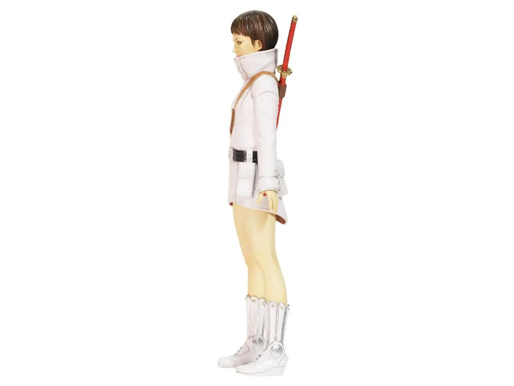 1/20 Warrior Girl in White Uniform with Red Katana, Resin Model Figure Kit, Anime Theme, Unassembled and Unpainted