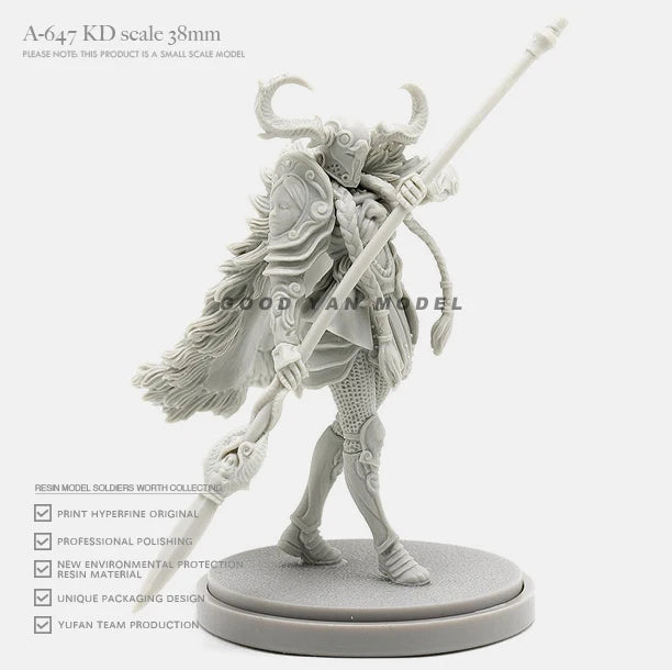 38mm Sorceress, Resin Model Figure Kit, Fantasy Theme, Unassembled and Unpainted