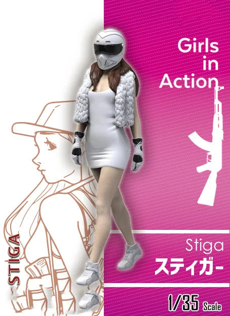 1/35 Modern Female Operator in Quilted Tactical Vest, Resin Model Figure Kit, Unassembled and Unpainted