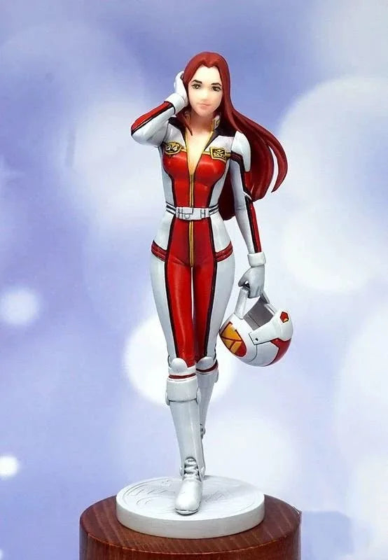 1/20 Red-Haired Anime Warrior in Tactical Combat Suit, Resin Model Figure Kit, Anime Theme, Unassembled and Unpainted