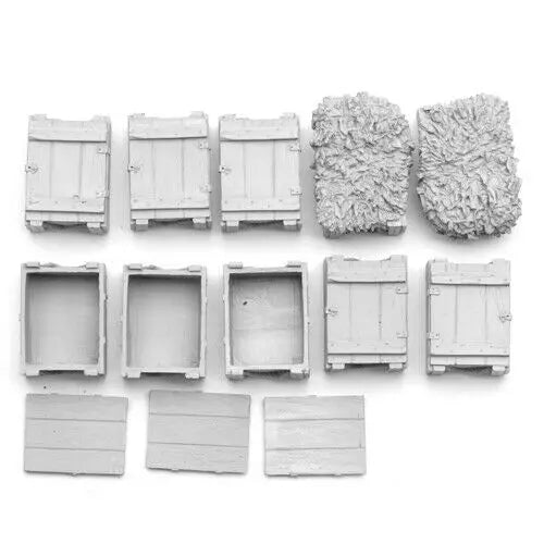 1/16 WWII Military Bunkers & Fortifications Set, Resin Model Diorama Kit, Unassembled and Unpainted