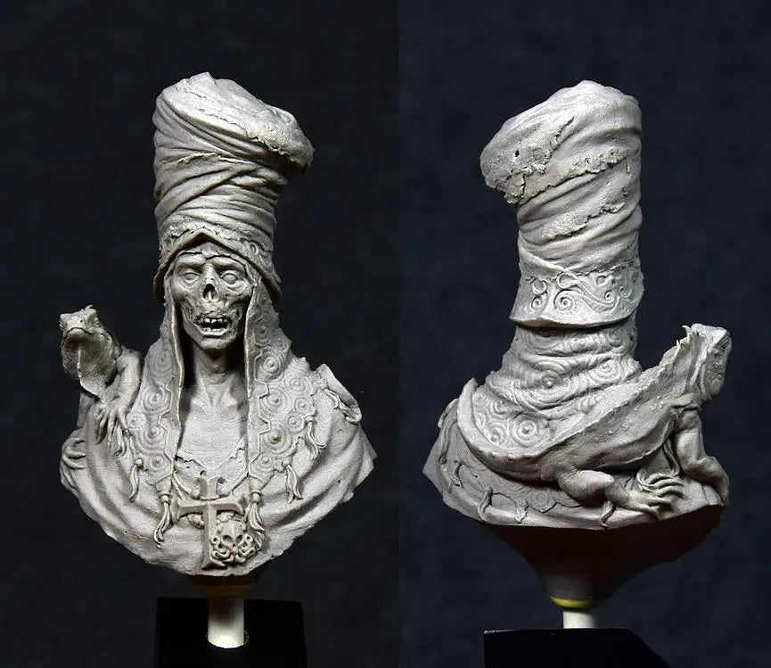1/10 Ancient Wrapped-Head, Resin Model Bust Kit, Unassembled and Unpainted
