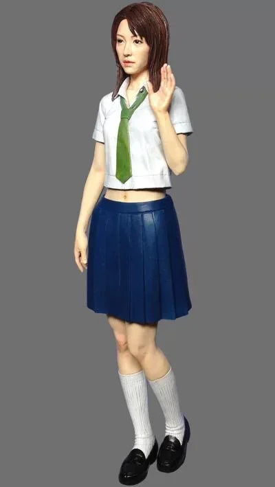 1/12 Schoolgirl, Resin Model Figure Kit, Anime Theme, Unassembled and Unpainted