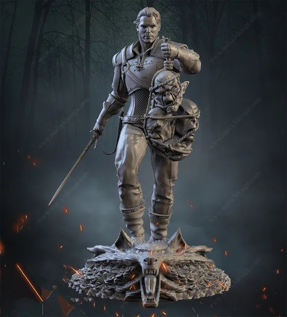 90mm Warrior, Resin Model Figure Kit, Fantasy Theme, Unassembled and Unpainted