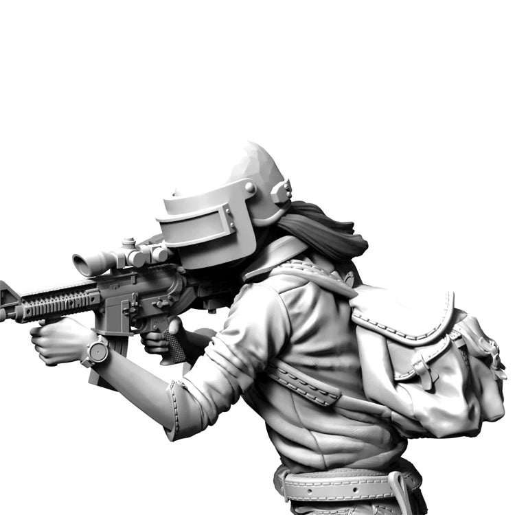 1/35 Modern Tactical Commando in Ready Stance, Resin Model Figure Kit, Unassembled and Unpainted