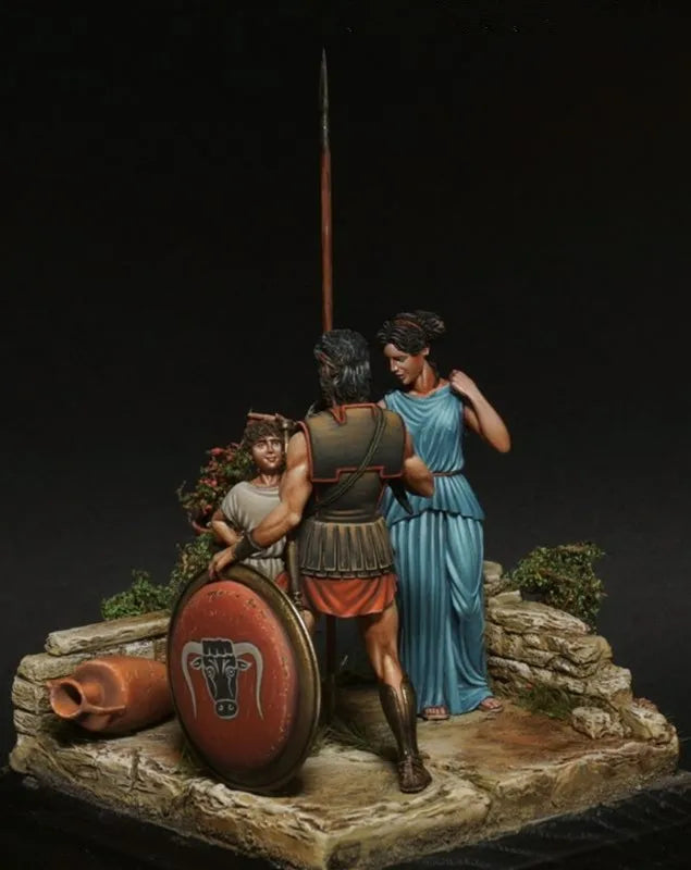 1/32 Ancient Greek/Roman Warriors, 3 Figures, Resin Model Figure Kit, Unassembled and Unpainted