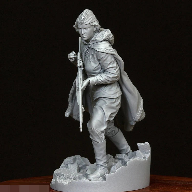 1/16 WWII Soviet Red Army Female Sniper, Resin Model Figure Kit, Unassembled and Unpainted